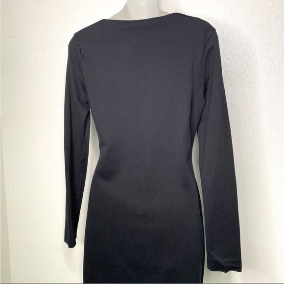NWT Kate Spade Saturday Slant Neck Bodycon Black Dress - Picture 9 of 12